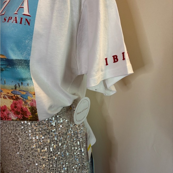 CeCe Gold Sequin Midi Pencil Skirt Cocktail - Picture 5 of 9